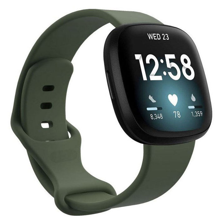 army green silicone strap for fitbit sense 2
