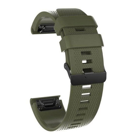 army green textured silicone garmin fenix 6x strap
