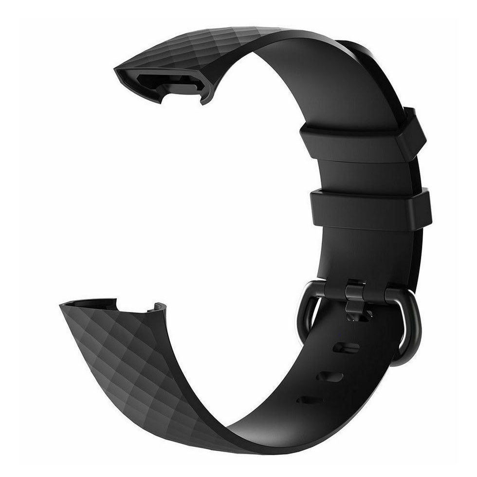 black classic fitbit charge 4 strap silicone
