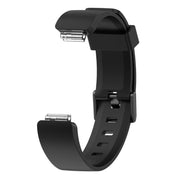Black fitbit inspire strap silicone close view
