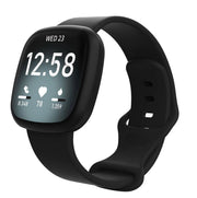 black fitbit sense replacement strap silicone
