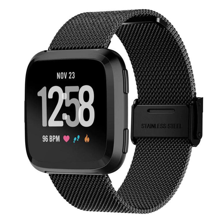 fitbit versa 2 strap replacement stainless steel black
