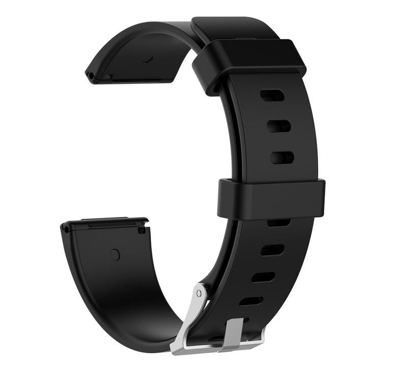 fitbit versa strap chrome buckle black
