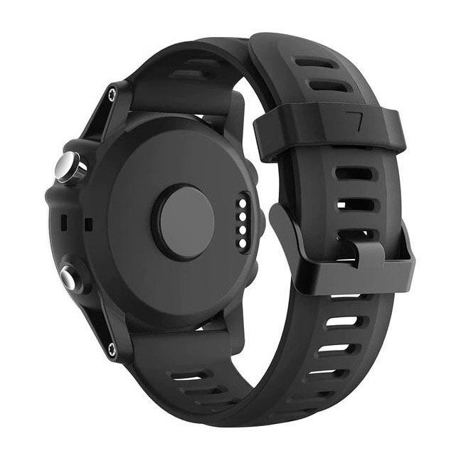 black silicone strap for garmin fenix 6x pro
