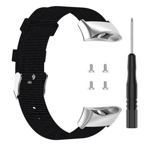 black garmin forerunner 45 nylon strap on table
