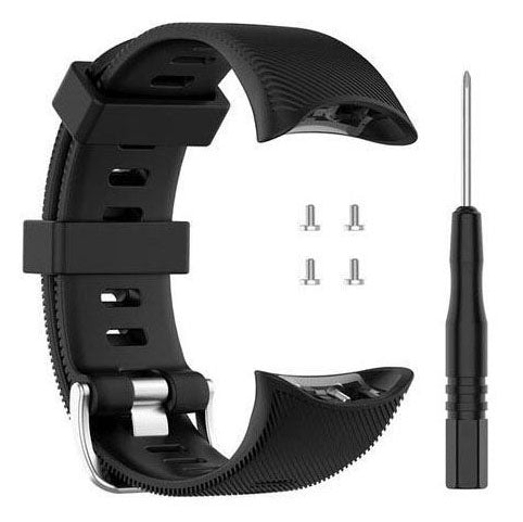 Black garmin forerunner 45 strap silicone textured
