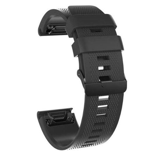 black premium garmin quatix 6x silicone band
