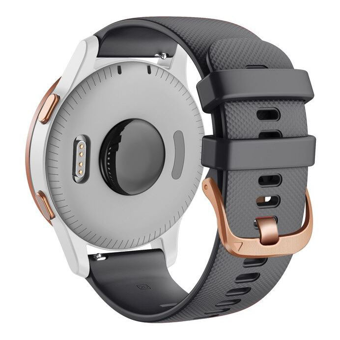 black textured silicone strap for garmin vivomove 3s
