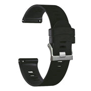 black ticwatch gth strap silicone closeup view

