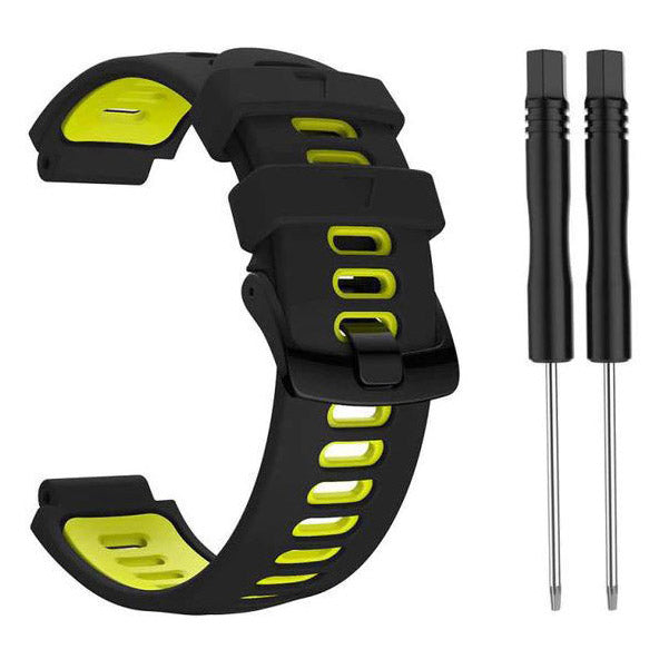 black yellow strap for garmin forerunner 230 buckle
