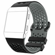balck grey secure fitbit ionic strap buckle design

