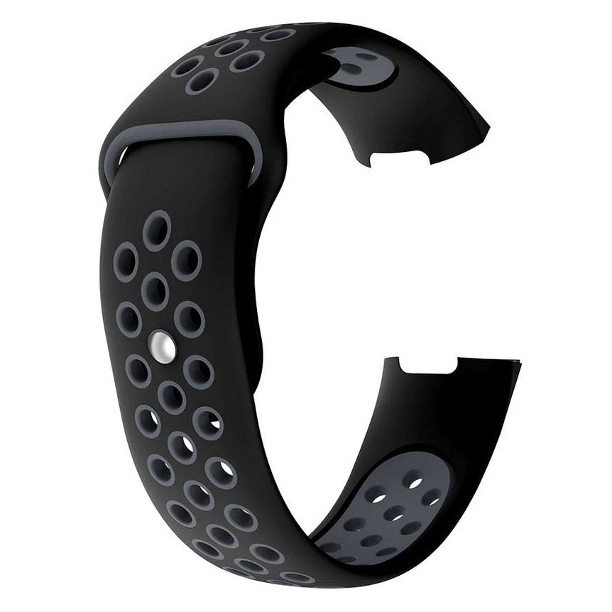 fitbit charge 4 breathable watch strap black grey
