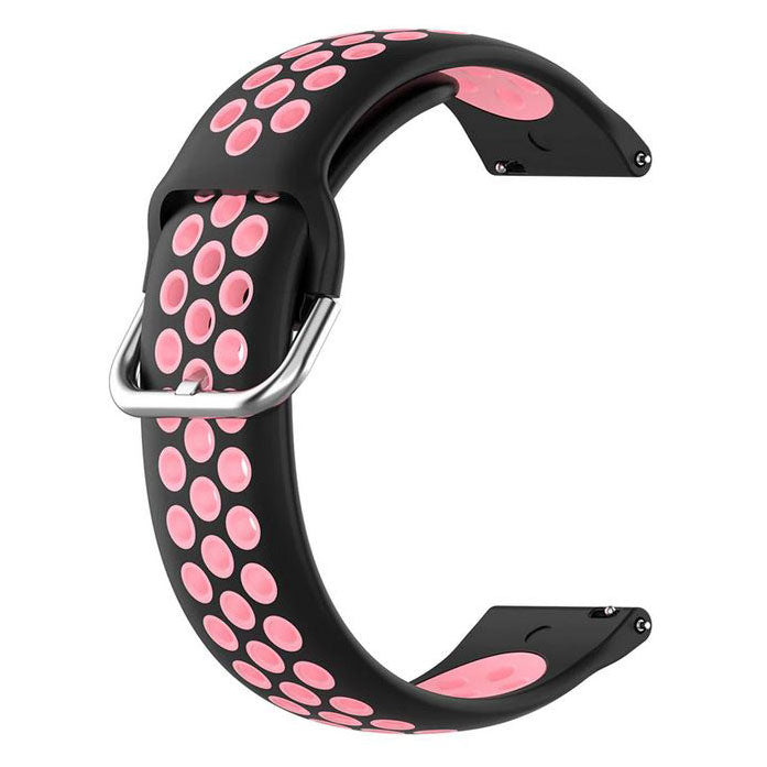 two-tone breathable strap fitbit versa 2 black pink