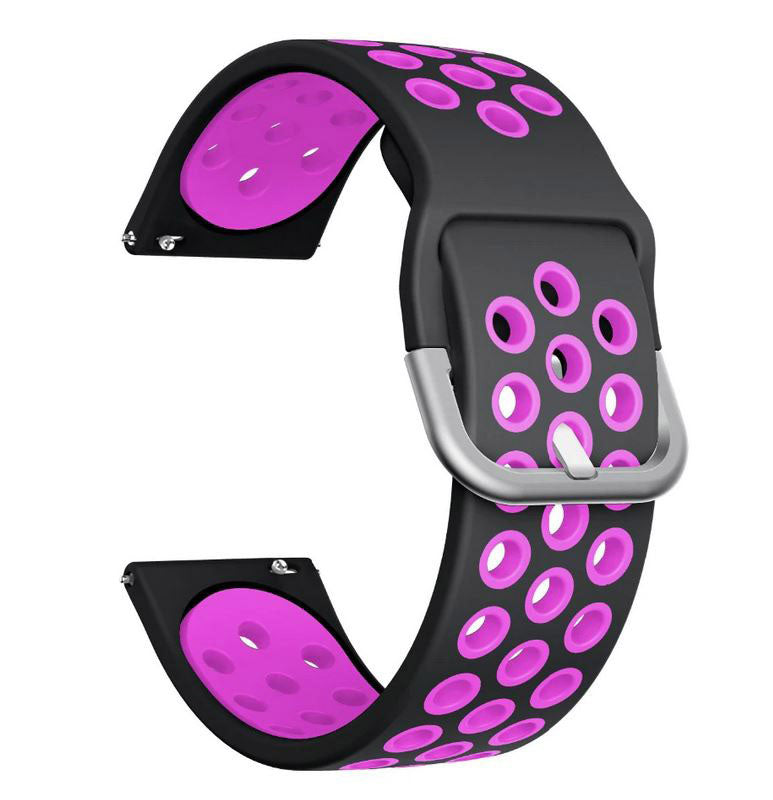 black purple Two-tone silicone strap Fitbit Versa Lite

