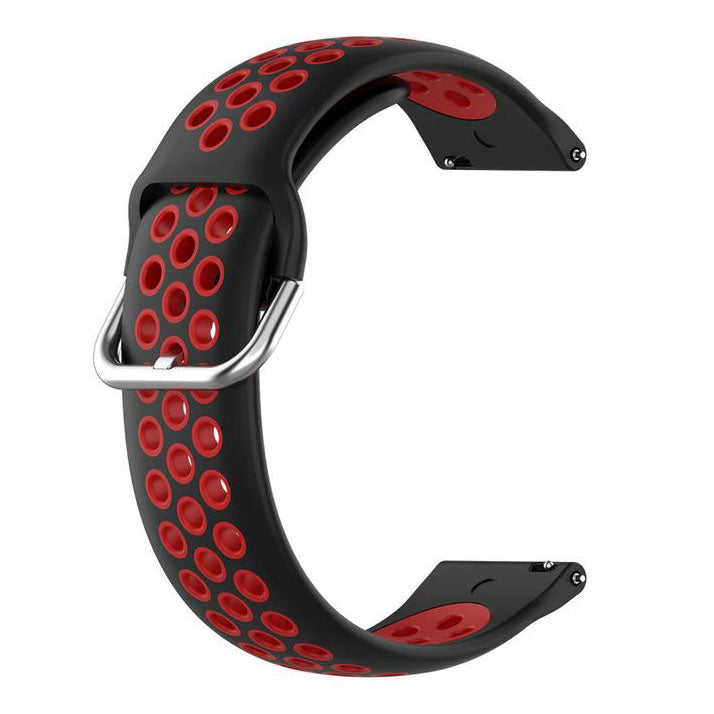 black red Fitbit Versa Lite strap luxury silicone

