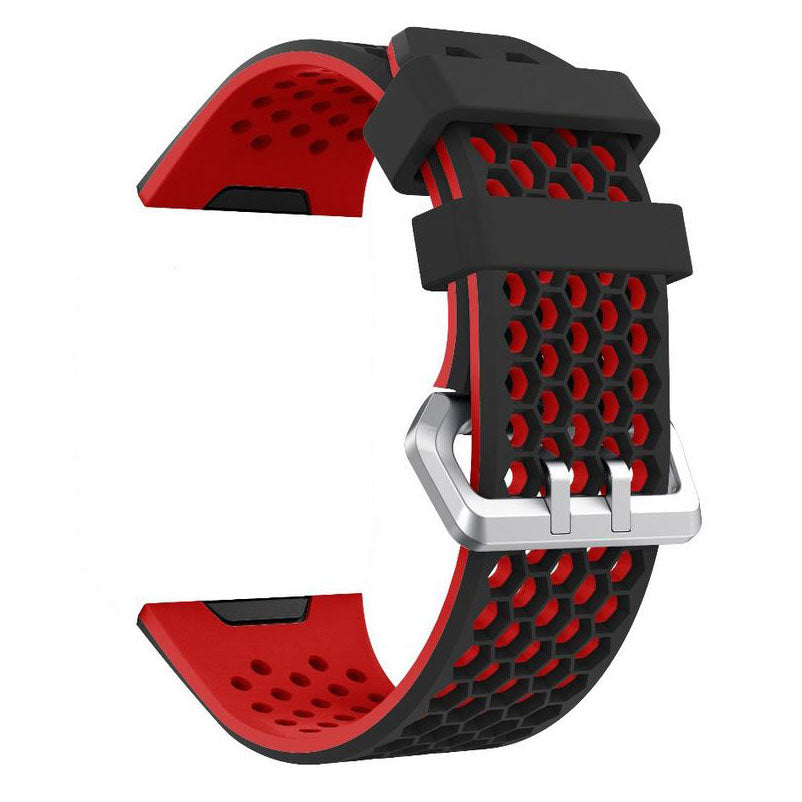 fitbit ionic replacement strap breathable black red
