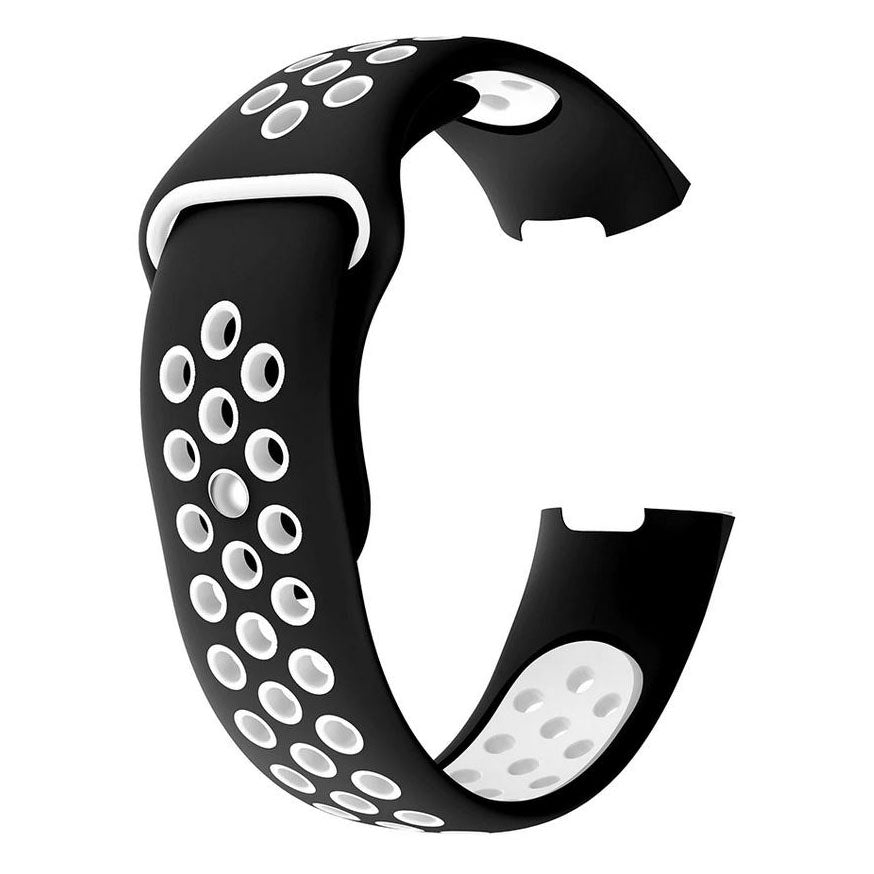 Black white breathable strap for fitbit charge 4
