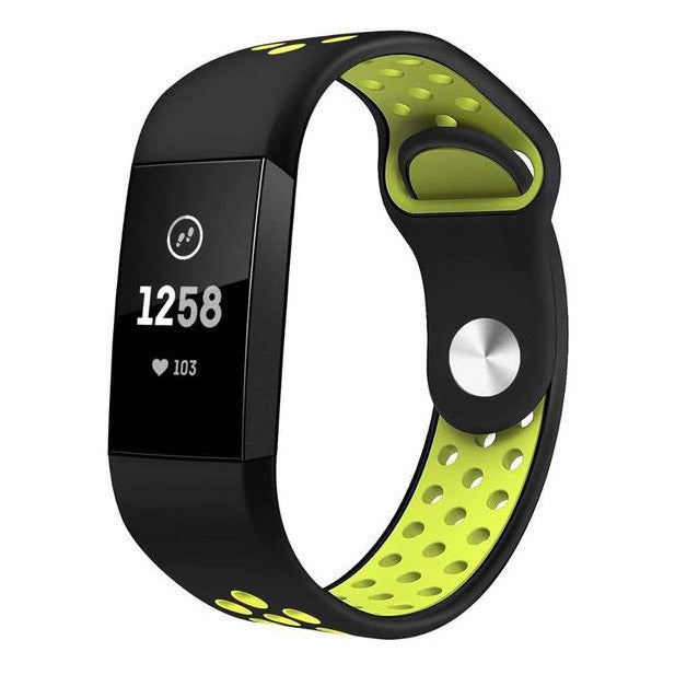 premium breathable strap fitbit charge 4 black yellow

