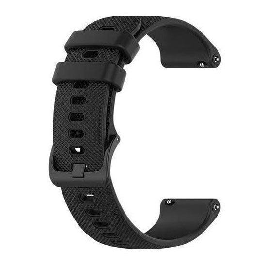 black band for garmin venu 2 strap closeup
