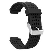 black silicone strap for garmin forerunner 235 close view
