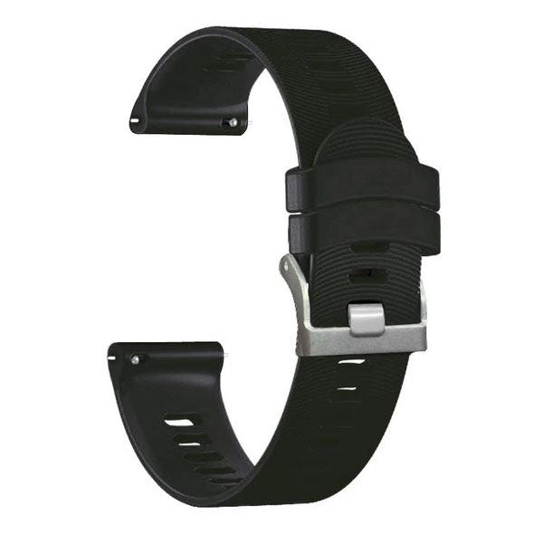 black premium silicone strap for garmin forerunner 645
