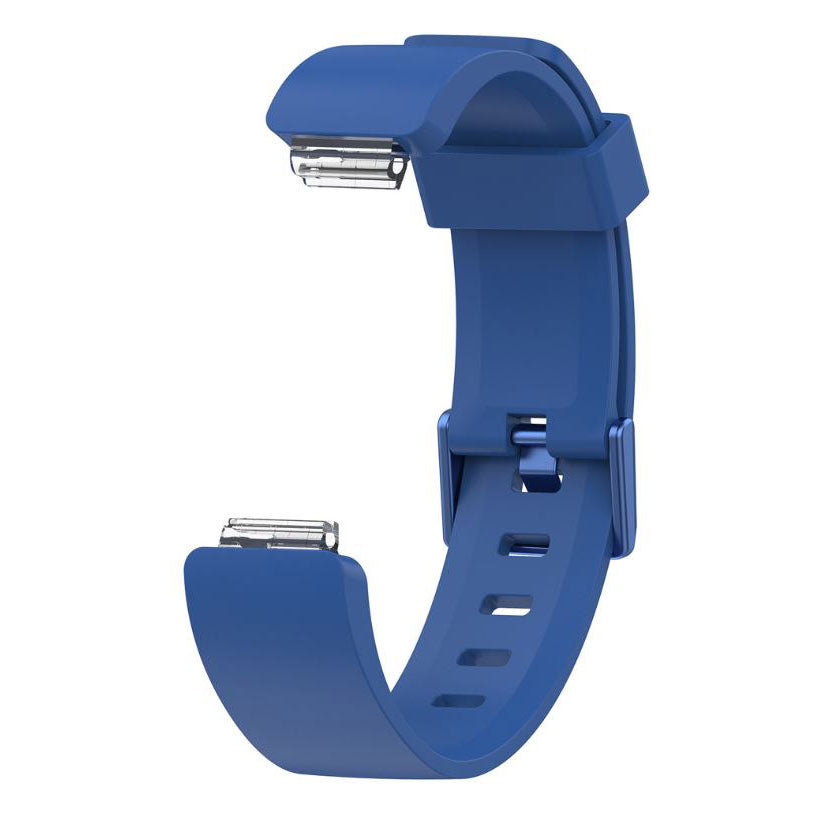 Blue plain silicone fitbit inspire strap buckle

