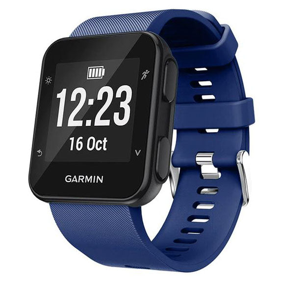 blue classic silicone strap for garmin forerunner 35
