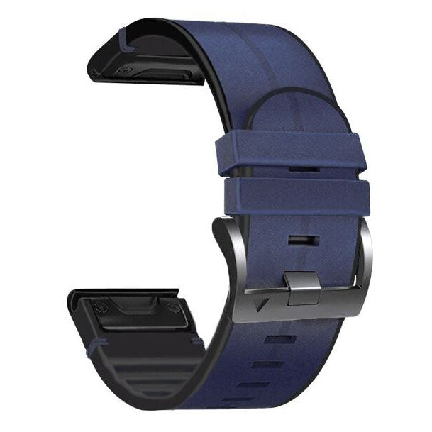blue performance leather strap garmin foreunner 965


