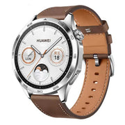 brown garmin forerunner 255 leather strap closeup
