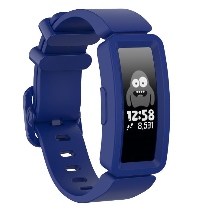 dark blue plain silicone strap fitbit ace 2
