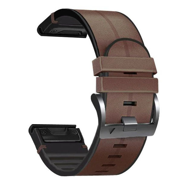 dark brown garmin foreunner 935 band close view
