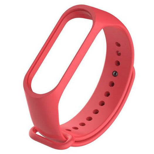 dark pink silicone strap for xiaomi mi band 6 closeup
