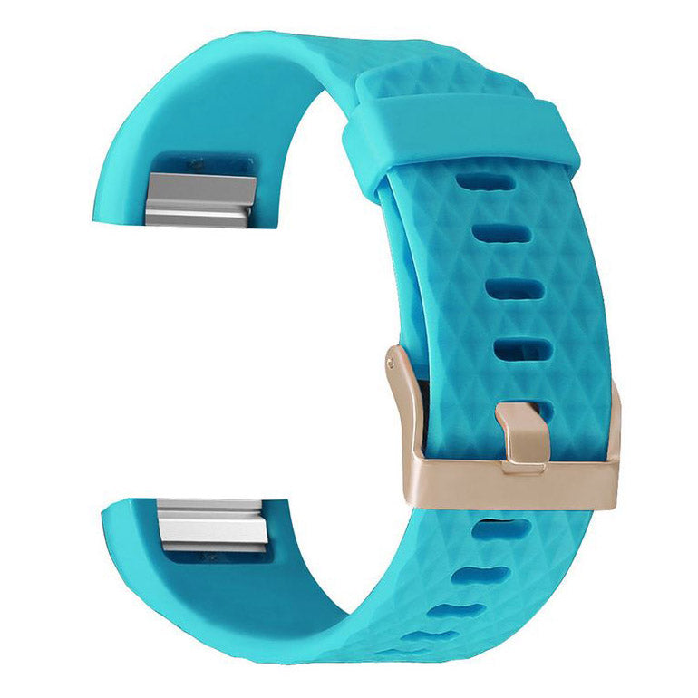 luxury fitbit charge 2 strap silicone sky blue