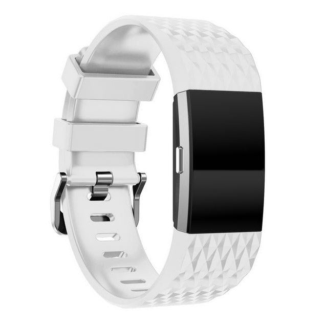 white silicone strap for fitbit charge 2
