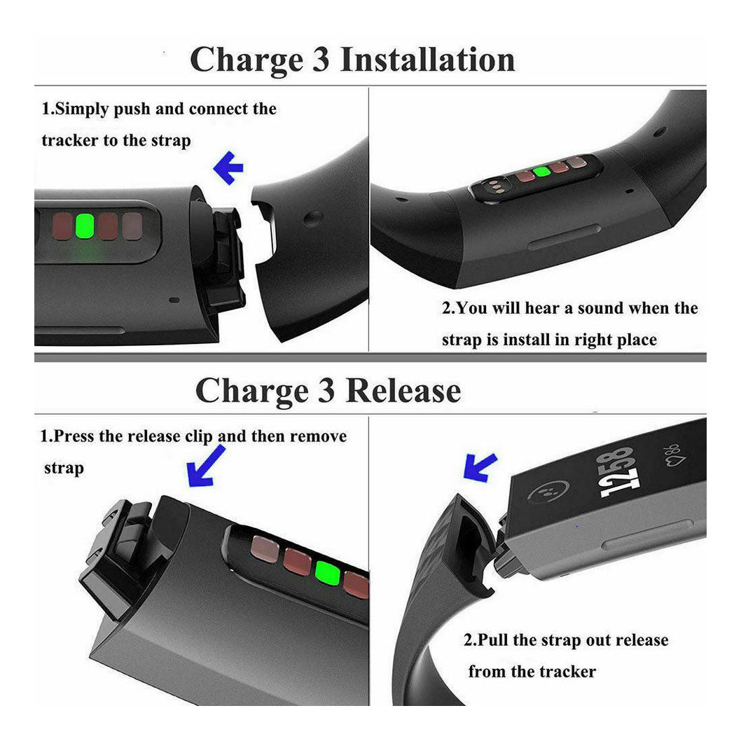 fitbit charge 3 band with buckle installation instruction
