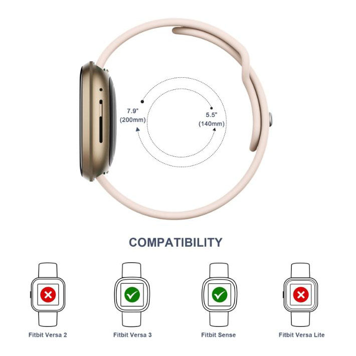smooth silicone band for Fitbit Sense 2
