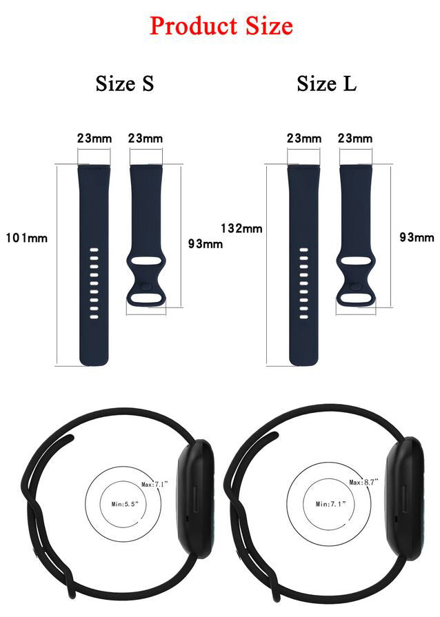fitbit versa 3 silicone band closeup
