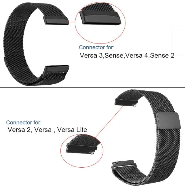 stainless steel fitbit versa 3 band