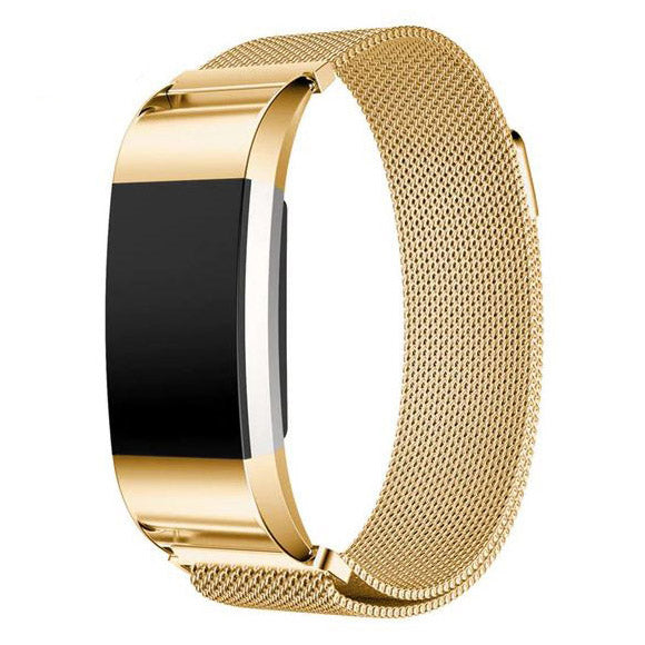 stainless steel fitbit charge 2 strap gold
