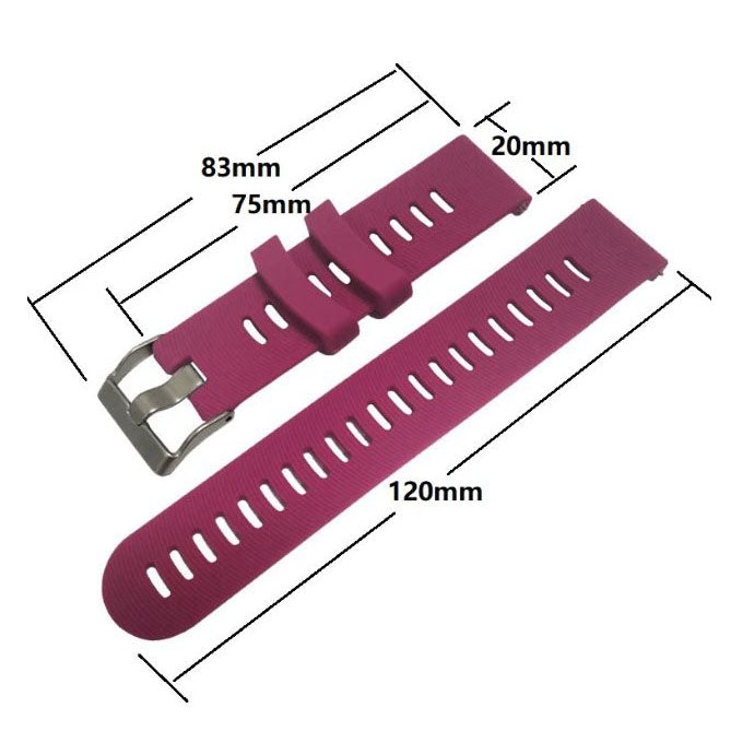 garmin forerunner 55 strap with silver buckle
