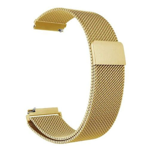 gold milanese steel strap for garmin forerunner 255
