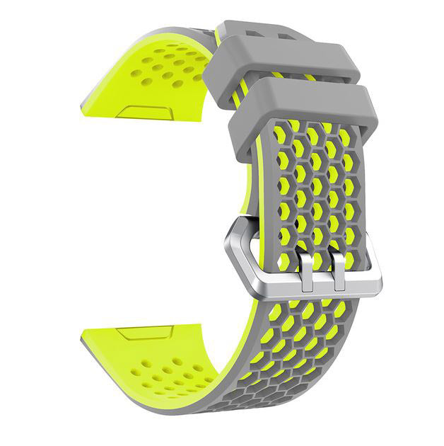 grey yellow luxury silicone band for fitbit ionic
