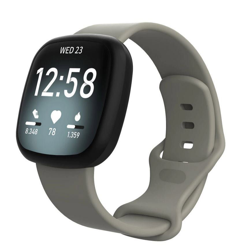 Grey stylish fitbit versa 3 strap collection
