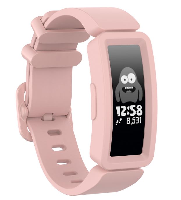 light pink durable fitbit ace 2 kids strap
