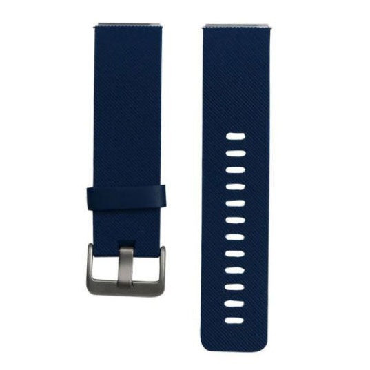 navy blue textured silicone strap for fitbit blaze
