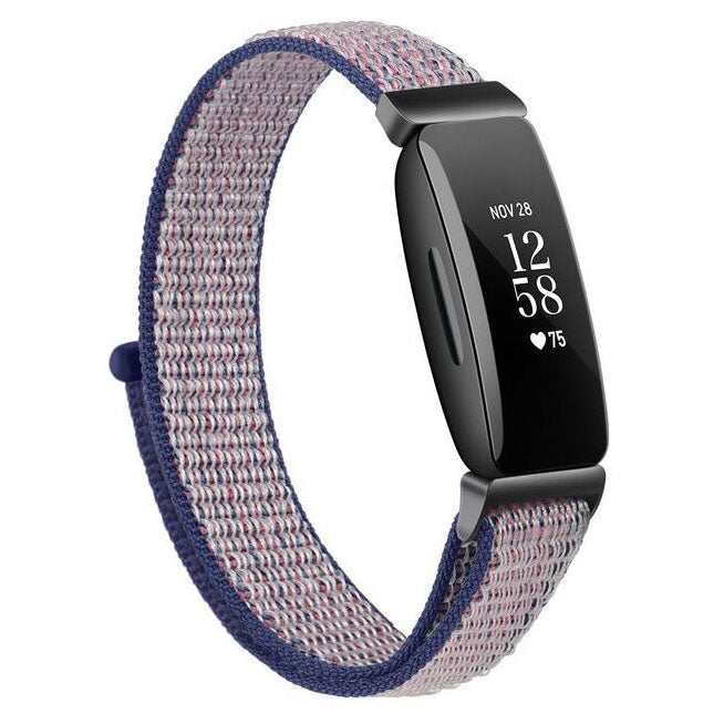 navy blue breathable nylon strap fitbit inspire
