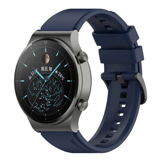navy blue Samsung Galaxy Watch 46mm silicone strap sleek

