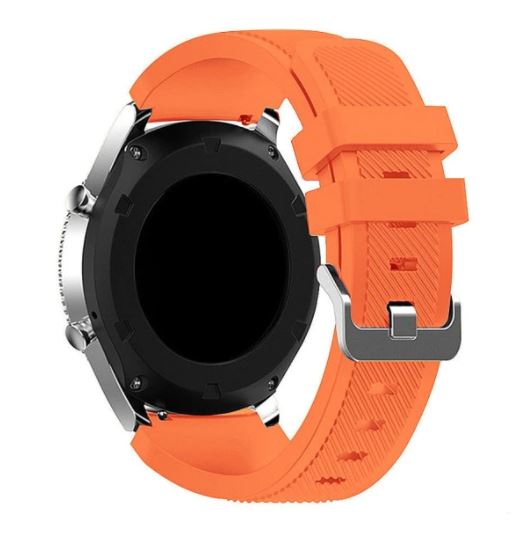 orange garmin forerunner 255 strap in silicone material
