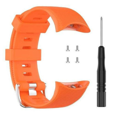 orange garmin forerunner 45 textured wrist strap
