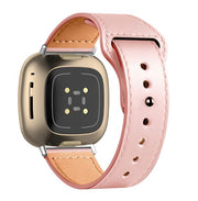 Pink comfort fit fitbit versa lite leather strap






